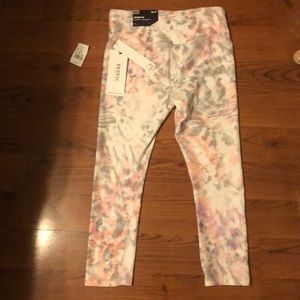 RBX Capri athletic pants, tie dyed, small